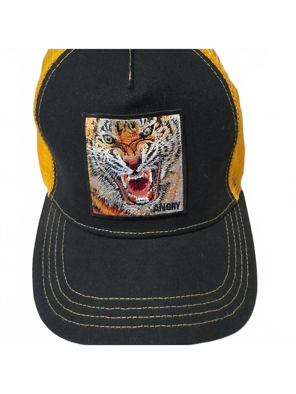 Angry Tiger Patch Snapback Trucker Hat